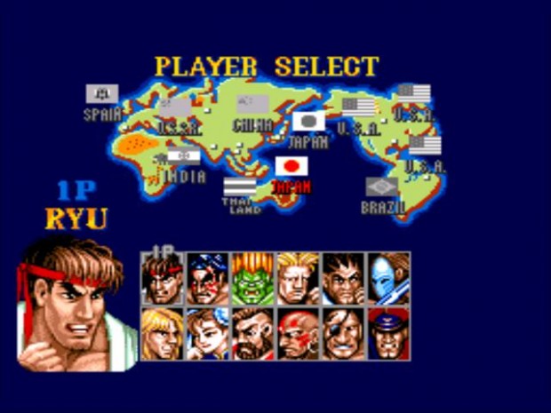 Street Fighter 2 character select screen