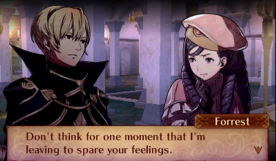 Forrest confronting Leo in Fire Emblem Fates