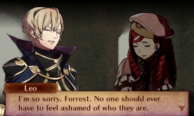 Leo apologizing to Forrest in Fire Emblem Fates